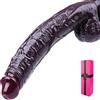hainuo Dildo in silicone nero extra large da 34 cm, extra spesso, realistico, lungo, con ventosa, grande plug anale per pene, punto G allargato XXXL per uomini, donne e gay