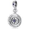 Odinstone Charm Bussola Argento 925 Charms Viaggio compatibili Bracciale Pendente Laurea Bead 2025 Originale Passions Moments Regalo Gioielli