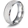 GTHIC Gioielli vichinghi in acciaio inossidabile Rune norvegesi Furthank Anelli per uomo Donna Anello a fascia smerigliato Regalo gioielli Argento Taglia 12