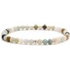 BERGERLIN Bracciale di giada autentico con perle in argento 925 - Myanmar Yade, perle sfaccettate - misura S