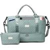 Outplea Borsone da viaggio grande 50 litri con scomparto per scarpe, tasca bagnata e borsa da toilette, Blu, 50l