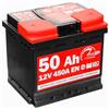 SPEED ART OF SPARE PARTS Speed Batteria auto L1 50 Ah 12V 450A EN polo positivo a destra +DX 207x175x190 mm equivalente 40 44 50 52 Ah