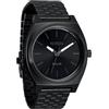 NIXON Time Teller Solar A1369-100 m Orologio da uomo analogico alla moda ad energia solare (quadrante 40,5 mm, cinturino in acciaio inox a 5 maglie da 20 mm), Tutto nero/bianco, OSFM, Moderno