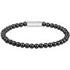 BOSS Jewelry Braccialetto di Perline da Uomo Collezione SPHERE BEADS in Acciaio Inossidabile con Onice - 1580789M, with Onyx Beads