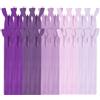 MARARDI [Pack 20 Cerniere Invisibili [Viola] Nylon [30 cm] Chiusure Lampo per Cucito e Artigianato per Stoffa Vestiti Borse per Cucire a Macchina Tessuto di Cotone con Chiusura in Metallo