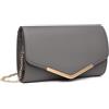 Miss Lulu Pochette Donna Elegante, Clutch PU Pelle, Borsetta Tracolla Media con Chiusura Magnetica, per Cerimonie, Matrimoni, Appuntamenti e Regali