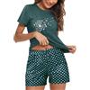 Uniexcosm Pigiama Estivo Donna Corto Due Pezzi Camicia da Notte Estiva Donna Cielo Blu S
