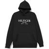 Tommy Hilfiger Uomo Felpa con Cappuccio con Logo, Nero (Black), XXL