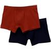 PEROFIL Boxer Parigamba in Cotone Elasticizzato Match Bipack (3 S, Blu/Rosso)