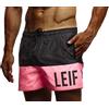 Leif Nelson Pantaloncini da Bagno Uomo LN-9240 Rosa Nera X-Large