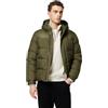 Tommy Hilfiger Uomo Piumino Mix Down Hooded Puffer Jacket con Cappuccio, Nero (Black), XXL