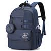 Tanou Zaino Scuola Media e Superiore Ragazzo, Zaino Scolastico 32L per Ragazzi 12-18 Anni, Zaini Grande Casual in Nylon per Laptop, Blu Navy