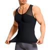 KUMAYES Compressione Uomo Shapewear Canotta Contenitiva Snellente Maglia Contenitiva Dimagrante(Nero,M)
