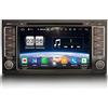 erisin 8-Core Android 14 4+64GB Autoradio Stereo GPS Navigatore per VW Touareg T5 Multivan Carplay Android Auto DSP Bluetooth WiFi GPS Dab+ TPMS SWC DVD