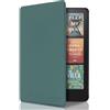 CoBak Custodia per per e-Reader da 7 pollici 2024 - Smart Cover con funzione di sospensione/riattivazione automatica (non compatibile con Kobo), Verde scuro soft touch