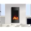 Camino elettrico bombato VULCANO - L41 x P13 x H81 cm - Nero