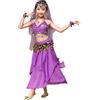 Astage Vestito Elegante Bambina Per Danza Del Ventre Indiana Halloween Carnevale Bambino