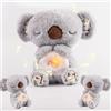 Niaetuto Koala Rilassante,Lontra Che Respira,Peluche Che Respira Con 5 Musica,Suoni,Luci e Movimento Respiratorio,Peluche Koala Calmante per Bambini Compagno Di Sonno,Ideale Regalo Neonato