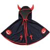 Generic Mantello da Strega di Halloween, Halloween Costume Strega, Mantello da Mago per Bambini con Cappello,Black