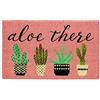 DII Zerbino in fibra di cocco naturale, decorativo, Hello Mat, Aloe There, 18 x 30 cm
