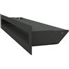 KRATKI griglia di ventilazione AIR | Griglia aria calda 6 x 40 cm | Nero | Griglia di scarico per ventilazione camino | Presa d'aria con un angolo di 45 gradi | resistente al surriscaldamento