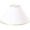 ORION LIGHTSTYLE Grande paralume di ricambio, 50 cm, paralume in tessuto bianco, anello dorato, paralume con attacco E27, bordo dorato