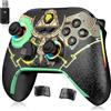 EasySMX X15 Wireless Controller per PC con 7 luci RGB, Joystick Hall, Trigger Hall, Pulsanti programmabili - Compatibile con PC/Switch/Telefono/Tablet-Adatto per regali
