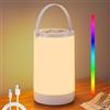 Hensam Lampada da tavolo a LED senza fili, per esterni, da comodino, batteria per camera da letto, senza cavo, portatile, 2200 mAh, dimmerabile, rosso e 3000 K