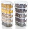 Mulaibdin 10 Pezzi Contenitori Ermetici per Alimenti, Contenitore Plastica con Coperchio, Contenitori Dispensa Cucina Salvaspazio, Contenitori per Alimenti Piccoli per Cereali,Tè,Spezie,Snack