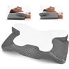 JANUIXCO 2 in 1 Cuscino Cervicale per Dormire - Cuscino Memory Foam con Ortopedico Ergonomico per Collo e Spalle - Ideale per Dormire su un Fianco, Supino e Prono