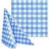 CRIMEN ITALY Tovagliolo TNT monouso 40x40 in tessuto non tessuto BLU quadretti | 50 pezzi | tovaglioli, resistenti | assorbente | simile al tessuto | ideale per ristorazione | HoReCa | Biodegradabile