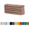 BaSaTex - Set di asciugamani per ospiti, confezione da 5 pezzi, asciugamani in spugna con passante in morbido cotone, 30 x 50 cm, con certificazione Öko-Tex Standard 100, colore: sabbia