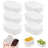 YZROHYI 6 Pezzi Set Contenitori per Alimenti Piccoli 280 ML,Contenitore Plastica per Congelare,Meal Prep Contenitori Ermetici Freezer,Contenitore Cibo con Coperchio,Vasetti per Microonde,Senza BPA