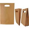 PAKNOR® 50 sacchetti di carta marroni con foro per maniglia, calendario dell'avvento fai da te, carta kraft (15 x 27 x 6,5 cm 50g/m2, Marrone)