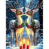Lxmsja 5D Diamond Painting Natale, Cervo di Natale Diamond Painting Kit Completo, Diy Diamantini Crystal Art, Strass Ricamo a Punto Croce, Hobby Creativi Adulti Decorazioni da Parete e Casa 30x40cm