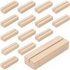WISYOK Porta Della Carta in Legno, 15 Pezzi di Supporto per Tavolo, Supporto per Cartolina, Supporto in Legno, Supporto per Card di Menu, Supporto per Foto per Matrimoni (10 x 3 x 2cm)