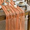 Artoid Mode Garza Tulle Glitter Foil Arancione Oro Runner da Tavolo 70 x 300 cm, Decorazione da Tavolo da Cucina Vacanze Feste Compleanno Matrimoni