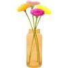Point-Virgule Vaso in vetro, decorazione per la casa dal design elegante, giallo, 12,5 x 30 cm