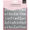 Vaessen Creative Cartella per Embossing 3D Villaggio di Natale 15 x 15 cm - Cartelle per Goffratura e Accessori - per Fai da Te, DIY, Biglietti, Artigianato, Scrapbooking e Journaling