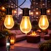 M mimotec - Ghirlanda da esterno con cavo elettrico da 6,5 m, 10 lampadine, luce calda 2700 K, impermeabile IP44, decorazione per terrazza, ingresso, patio e giardino