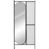 BigBuy Home Appendiabiti da terra nero ferro specchio 70 x 4 x 160,5 cm
