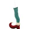 Cosy & Trendy Cosy Home - Statuetta in tessuto di Natale Elfo, Bordeaux/Verde, 20 x 7 x 50 cm