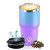 HoneyHolly Termos Caffè 600 ML, Tazza termica Riutilizzabili Prova di Perdite, Bicchiere Termico, Acciaio Inox 304, Travel Mug per Caffè Caldo e Freddo, Latte e Tè
