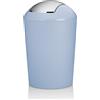 kela Secchio per cosmetici blu 1,7 l, mini cestino da bagno con coperchio a ribalta, plastica, MARTA, piccolo cestino da tavolo blu ghiaccio opaco