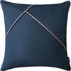 ROOM99 Be Glam Simple, federa decorativa per cuscino, 45 x 45 cm, per camera da letto, soggiorno, velluto, colore blu scuro, 1 pezzo
