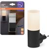 OSRAM Lunetta Backlight Flare Black, luce mobile, 0,20 W, 3 lm, bianco caldo, luce notturna con rilevatore di movimento, sensore giorno/notte, per uso interno