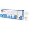 M Ledme - Confezione da 6 lampadine LED E27 G45 5W, luce fredda (6000k), attacco E27, 450 lumen, IP20, apertura fascio luminoso 200°, efficienza energetica e basso consumo. Modello LM7602