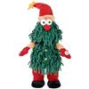 Cosy & Trendy Albero di Natale musicale in tessuto, canta e dondola, rosso verde, 18X13Xh45Cm, escluse 3 batterie AAA