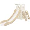 Joyz Torre Giochi 3 in 1 per Bambini Scivolo da Interno ed Esterno con Canestro da Basket Set in Plastica Bianco Beige Giocattolo per Bambini dai 3 Anni Struttura Gioco da Giardino