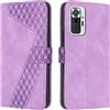 OKZone Cover per Xiaomi Redmi Note 10 PRO/Redmi Note 10 PRO Max, Custodia a Libro in Pelle Protettiva Folio Portafoglio con Chiusura Magnetica e Slot per Carte Wallet Case Flip Cover (Porpora)